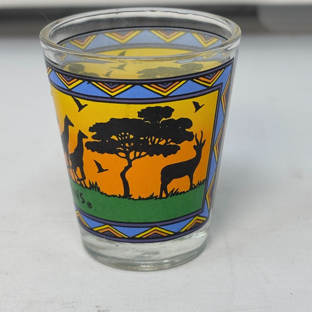 Busch Gardens Shot Glass-Tampa Bay, Florida- Safari Design On It - HTF